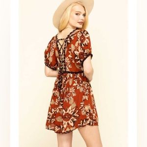 Free People floral print romper dress new M On the Edge